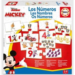 Naučná hra Učíme se čísla Mickey & Friends Educa s obrázky a počty 40 dílků
