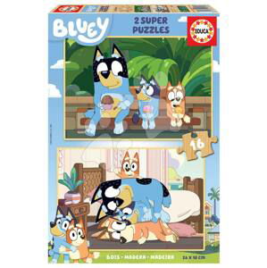 Dřevěné puzzle Bluey Educa 2 x 16 dílků