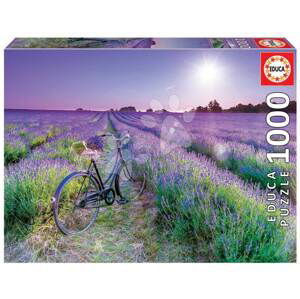 Puzzle Bike in a Lavender Field Educa 1000 dílků a Fix lepidlo