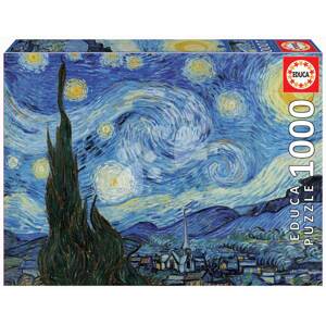 Puzzle The Starry Night Vincent Van Gogh Educa 1000 dílků a Fix lepidlo