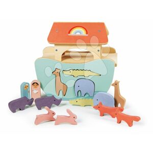 Dřevěná Noemova Archa Little Noah's Ark Tender Leaf Toys a 6 párů zvířat od 24 měsíců