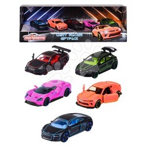 Autíčka Light Racer 5 Pieces Giftpack Majorette kovová délka 7,5 cm sada 5 druhů v dárkovém balení