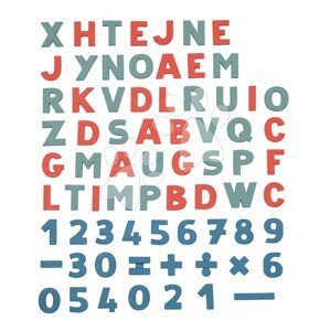 Magnetické písmenká ABC a Čísla Magnetic Letters&Numbers Smoby so znakmi dvojfarebné 72 kusov od 3 rokov SM430108