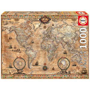 Educa Puzzle Antique World Map 1000 dílků 15159 barevné