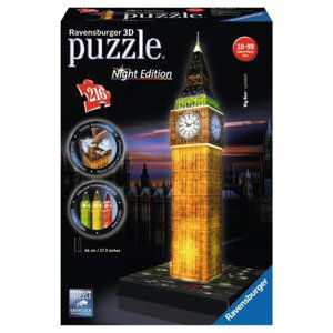 Ravensburger 12588 puzzle 3d big ben noční edice 216 dílků