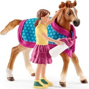 Schleich 42361 hříbě s přikrývkou