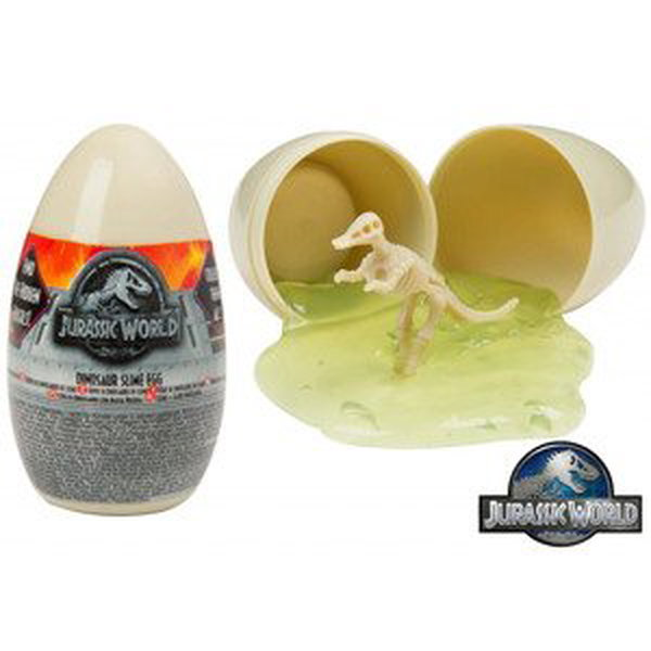 Jurassic world vejce se slizem a kostrou dinosaura