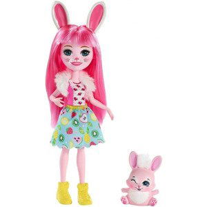 Enchantimals panenka se zvířátkem bree bunny, mattel fxm73