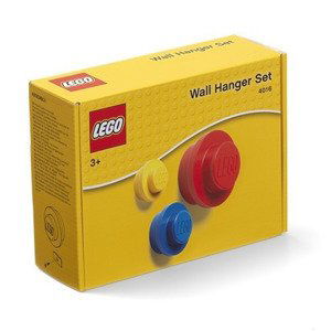 Lego® věšák na zeď, 3 ks - žlutá, modrá, červená