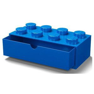 Lego® stolní box 8 se zásuvkou modrý