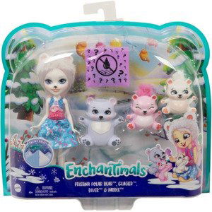 Enchantimals rodinka pristina polární medvědi, mattel gjx47