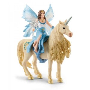 Schleich 42508 víla eyela na zlatém jednorožci