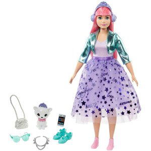 Barbie adventure stylová princezna daisy se sluchátky, mattel gml77