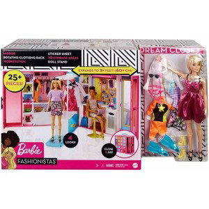 Mattel barbie šatník snů s panenkou, gbk10