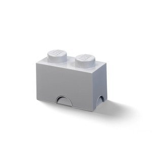 Lego® úložný box 125x252x181 šedý