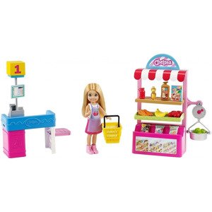 Barbie chelsea a obchod s potravinami, mattel gtn67