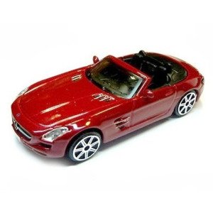 Bburago street fire mercedes-benz sls amg roadster červený 1:43