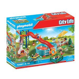 Playmobil 70987 bazénová párty se skluzavkou