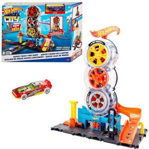 Hot wheels city superpneu obchod, mattel hdp02