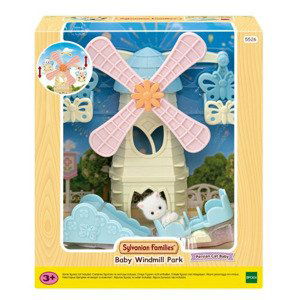 Sylvanian families 5526 zábavný park s větrným mlýnem a kotětem