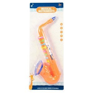 Made saxofon plastový 8 klapek 37 cm oranžový