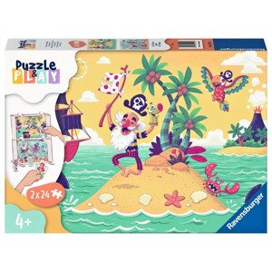 Ravensburger 05591 puzzle & play pirátské dobrodružství 2x24 dílků