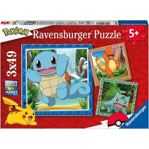 Ravensburger 05586 puzzle vypusťte pokémony 3x49 dílků