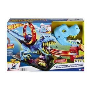 Mattel hot wheels® city smyčka se žravým t-rexem, hkx42