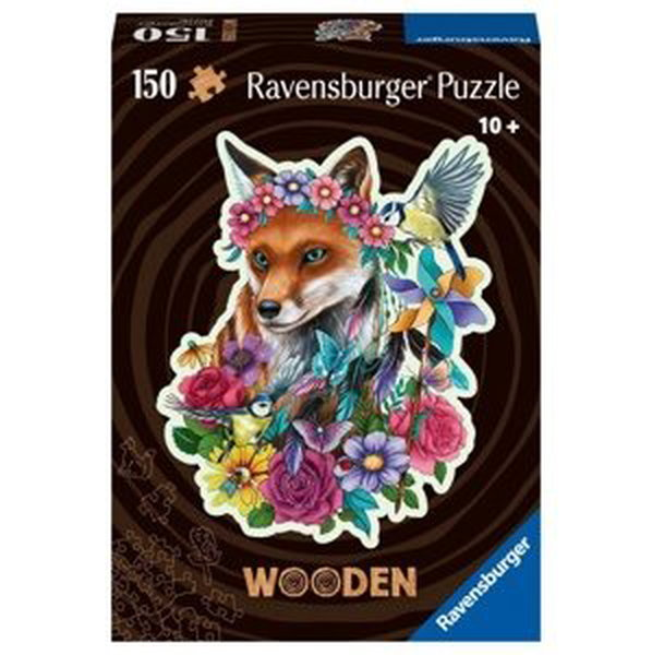 Ravensburger dřevěné puzzle barevná liška 150 dílků