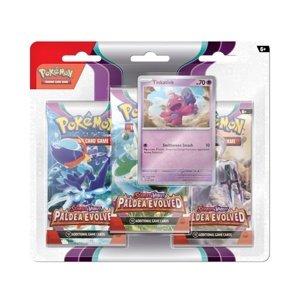 Pokémon tcg: sv02 paldea evolved - 3 blister booster tinkatink