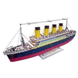 Woodcraft dřevěné 3d puzzle titanic