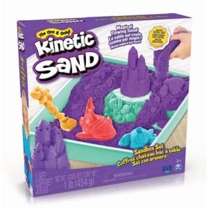 Spin master kinetic sand krabice tekutého písku s podložkou fialová