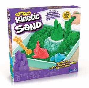 Spin master kinetic sand krabice tekutého písku s podložkou zelená