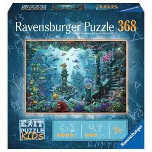Ravensburger 13394 exit kids puzzle: potopená atlantida 368 dílků
