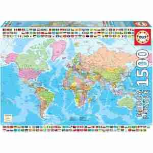 Educa 18500 politická mapa světa 1500 dílků