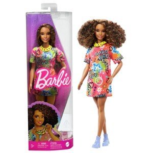Mattel barbie modelka 201 tričkové oversized šaty, hpf77
