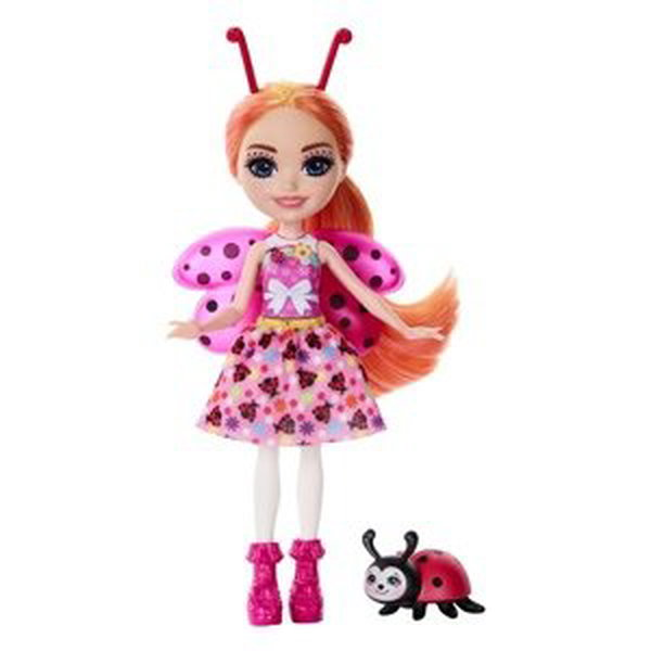 Enchantimals panenka se zvířátkem ladonna ladybug a waft hnt57