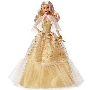 Mattel sběratelská barbie vánoční blondýnka, hjx04
