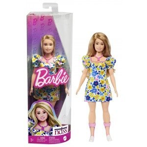 Mattel barbie modelka 208 v šatech s kytičkami, hjt05