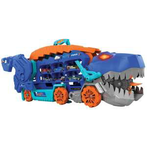 Mattel hot wheels city t-rex tahač se světly a zvuky, hng50
