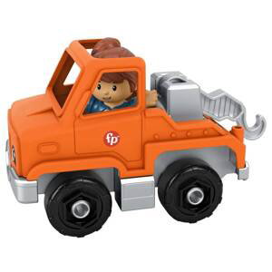 Mattel fisher price little people oranžový odtahový vůz, hnj29