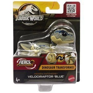 Mattel jurský svět dinosauří transformující se vajíčko velociraptor blue, hlp01