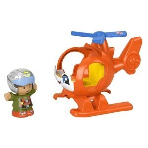 Mattel fisher price little people oranžový vrtulník, gtt72