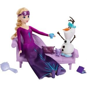 Mattel disney frozen elsa na dobrou noc s figurkou olafa, hlx27