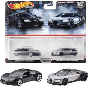 Hot wheels® premium angličák 2 ks bugatti veyron & ´16 bugatti chiron