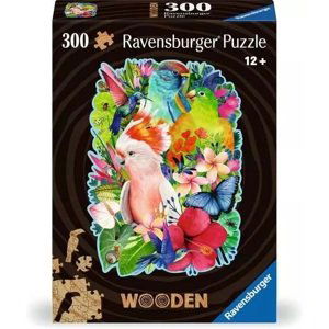 Ravensburger 00760 dřevěné puzzle barevní papoušci 300 dílků