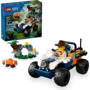 Lego® city 60424 čtyřkolka na průzkum džungle – mise panda červená