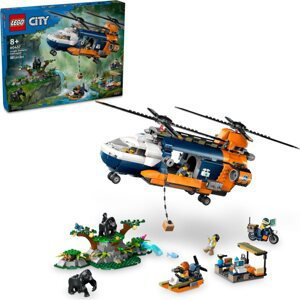 Lego® city 60437 helikoptéra na průzkum džungle v základním táboře