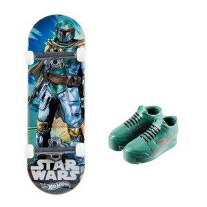 Mattel hw skate fingerboard a boty star wars boba fett, hng34