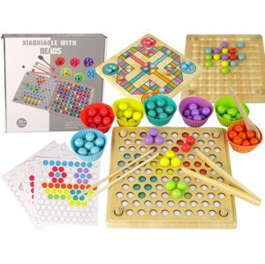 mamido Dřevěná vzdělávací hra s kuličkami a čínskou hrou